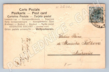 Postcard clover and ladybug Czech Republic (M2632)