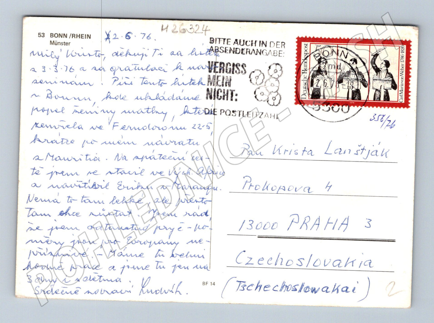 Pohlednice Německo Münster katedrála 1976 (M26324)