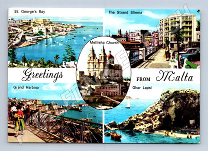 Pohlednice Malta různé pohledy 1985 (M26342)