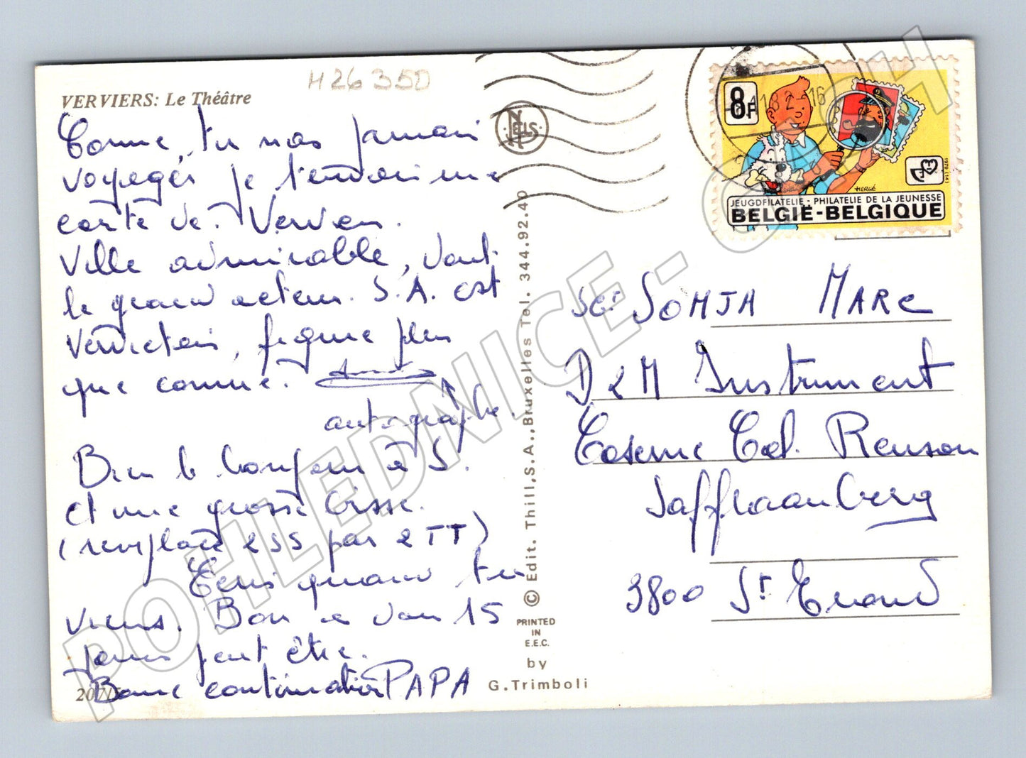 Pohlednice Belgie Verviers divadlo Le Théâtre (M26350)