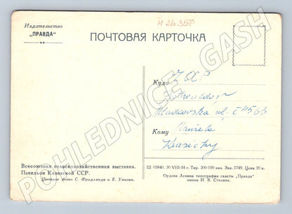Pohlednice Rusko SSSR VDNCh Kazachstán pavilon 1954 (M26358)