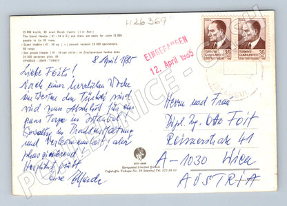 Pohlednice Turecko Efes starověké divadlo 1985 (M26369)