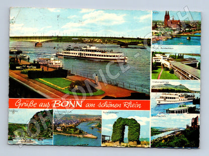Pohlednice Německo Bonn Kolín Rýn vícesnímek 1949 (M26375)