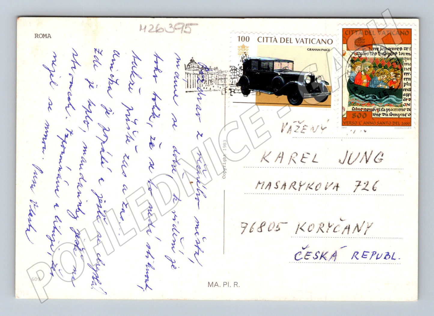 Pohlednice Itálie Řím mix památek 1983 (M26395)