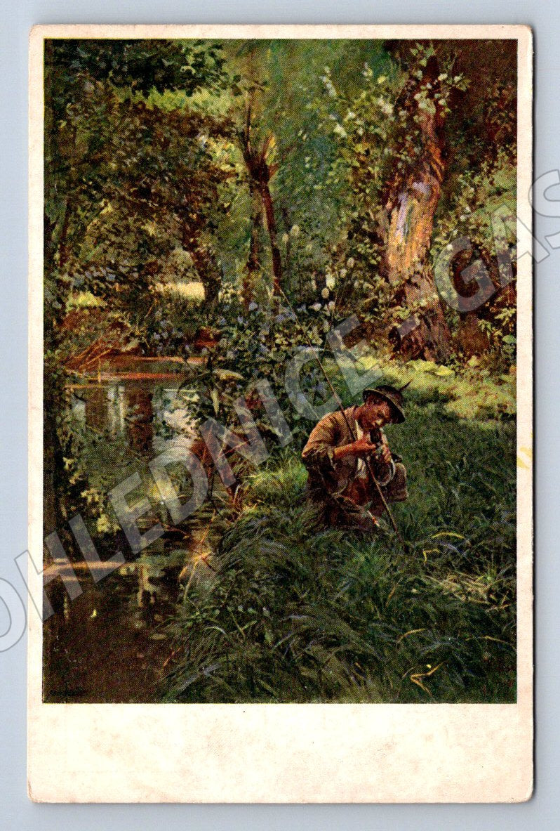 Postcard fisherman in the landscape ethnography (M2641)