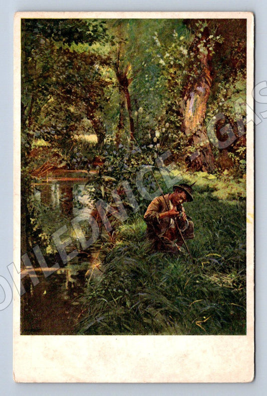 Postcard fisherman in the landscape ethnography (M2641)