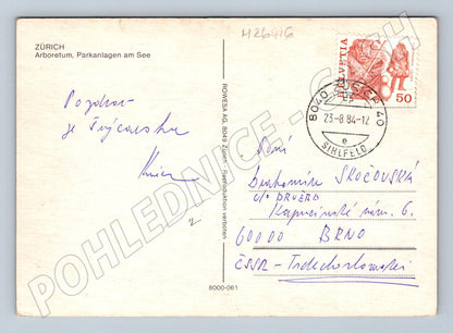 Pohlednice Švýcarsko Zürich Arboretum 1984 (M26416)