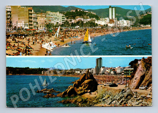 Pohlednice Španělsko Lloret de Mar pláže, budovy 1972 (M26418)