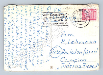 Pohlednice Německo Müritz mapa 1983 (M26423)