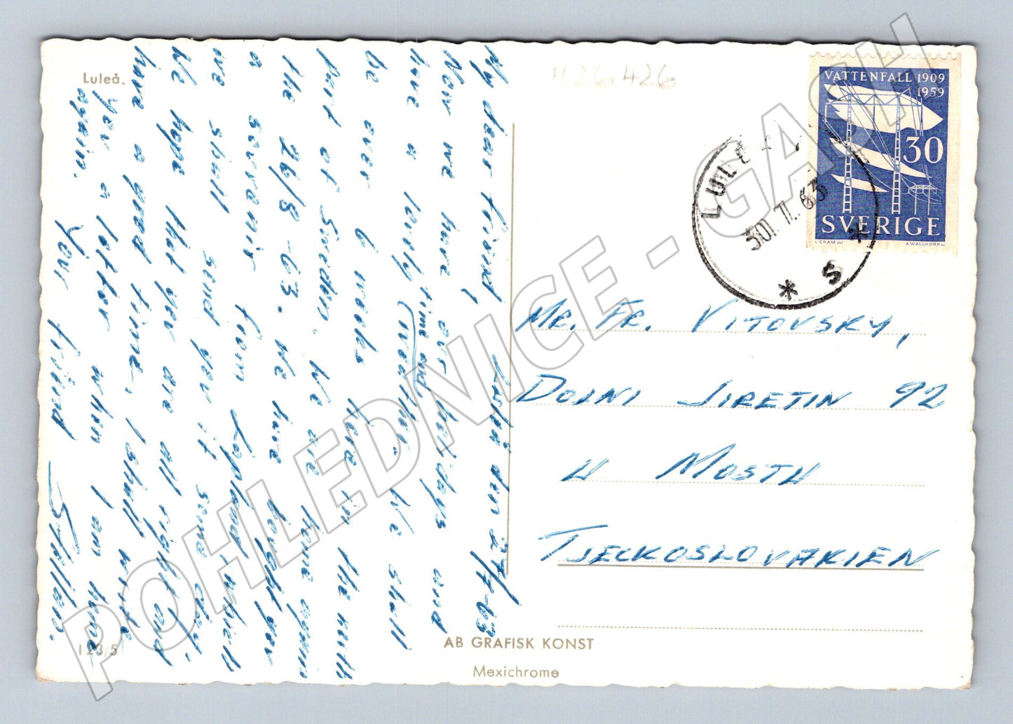 Pohlednice Švédsko Luleå panoramatické pohledy 1963 (M26426)