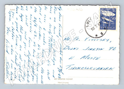 Pohlednice Švédsko Luleå panoramatické pohledy 1963 (M26426)