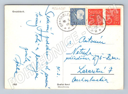Pohlednice Švédsko Örnsköldsvik více záběrů 1957 (M26428)
