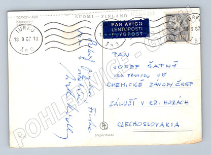 Pohlednice Finsko Turku náměstí Kauppatori 1967 (M26429)