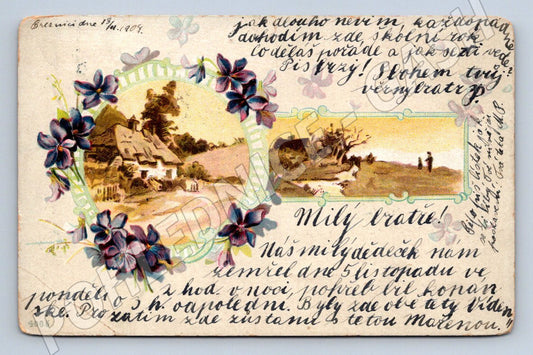 Postcard Branice 1909 handwritten (M2643)
