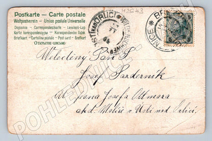 Postcard Branice 1909 handwritten (M2643)