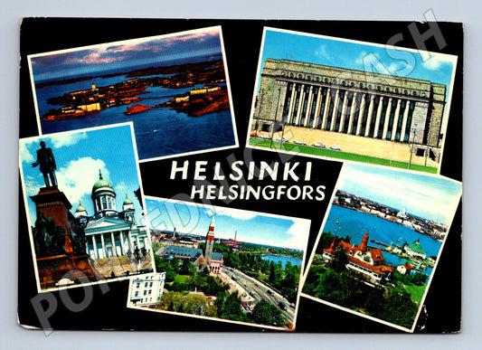 Pohlednice Finsko Helsinki koláž 1967 (M26430)