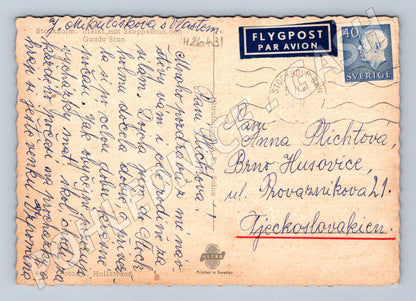 Pohlednice Švédsko Stockholm Gamla Stan 1955 (M26431)
