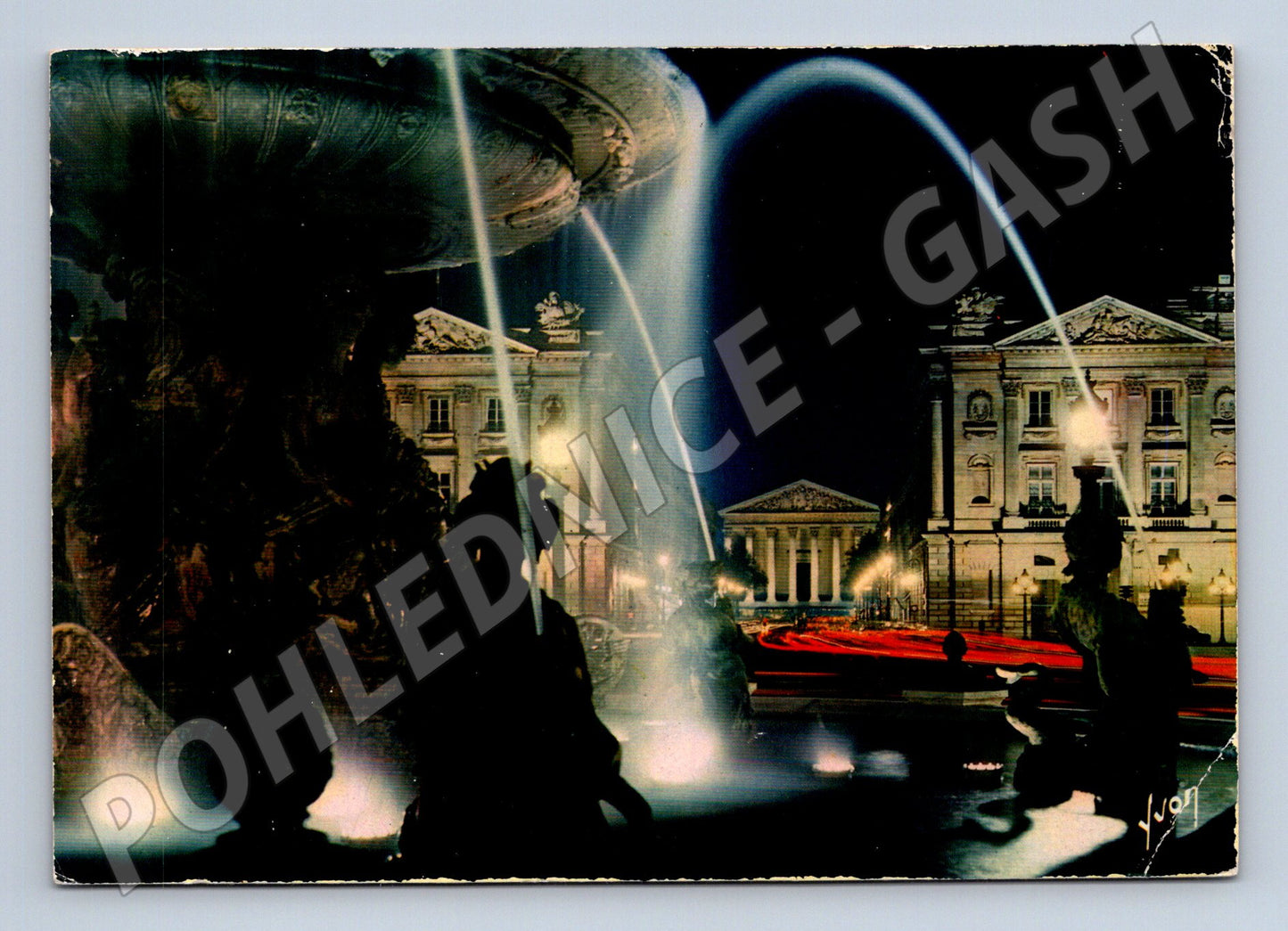 Pohlednice Francie Paříž Place de la Concorde fontána 1975 (M26433)