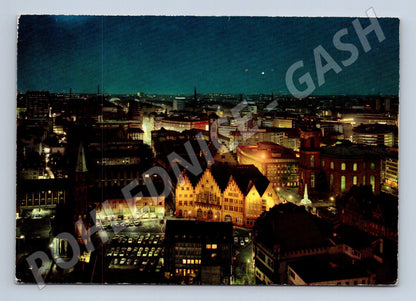 Pohlednice Německo Frankfurt am Main noční pohled 1977 (M26463)