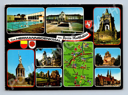 Pohlednice Německo Hermannsdenkmal Porta Westfalica 1976 (M26465)