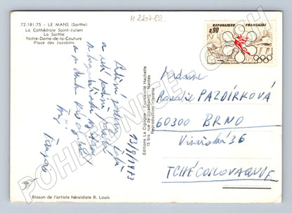 Pohlednice Francie Le Mans město katedrála 1977 (M26482)