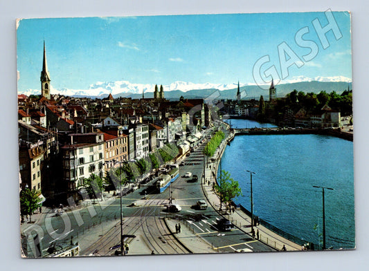 Pohlednice Švýcarsko Zürich Limmatquai 1981 (M26486)