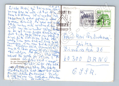 Pohlednice Německo Hamburk Überseebrücke 1967 (M26487)