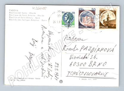 Pohlednice Itálie Padova bazilika sv. Antonína 1981 (M26488)