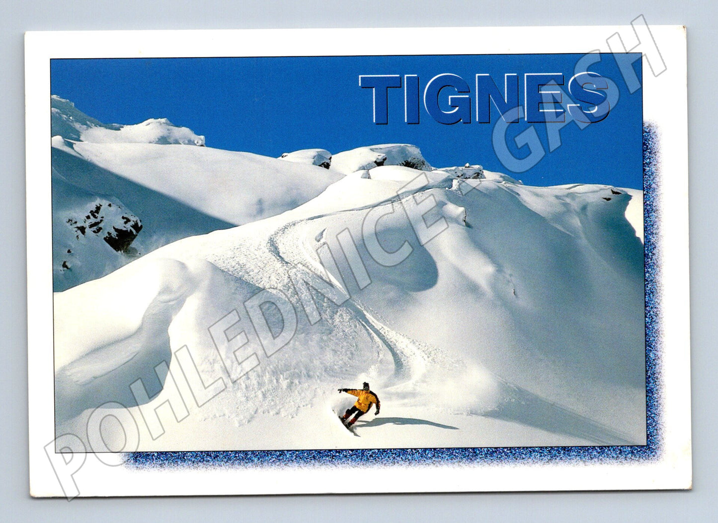 Pohlednice Francie Tignes snowboarding hory 1999 (M26495)