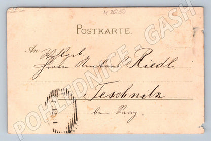 Postcard lily of the valley Meissner Buch Leipzig 1902 (M2650)