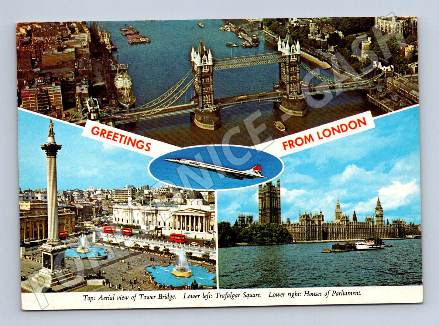 Pohlednice Velká Británie Londýn památky Concorde 1980s (M26506)