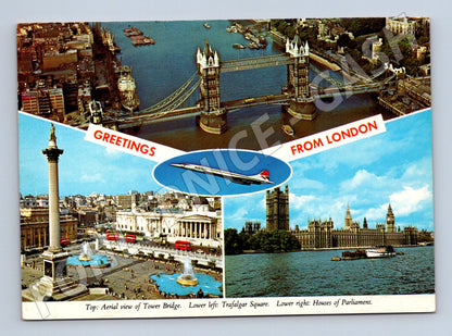 Pohlednice Velká Británie Londýn památky Concorde 1980s (M26506)