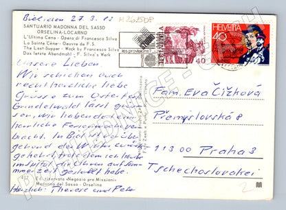 Pohlednice Švýcarsko Poslední večeře 1983 (M26508)