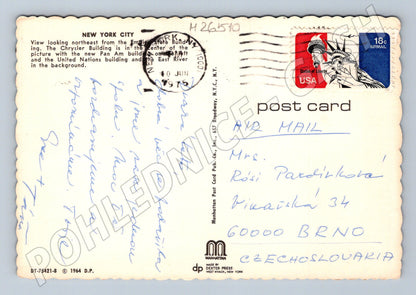 Pohlednice USA New York City panorama 1975 (M26510)