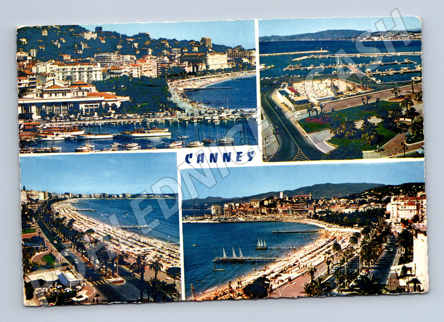 Pohlednice Francie Cannes pohled na město a přístav 1966 (M26513)