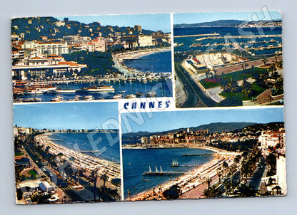 Pohlednice Francie Cannes pohled na město a přístav 1966 (M26513)