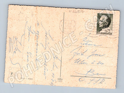Pohlednice Chorvatsko Pula Arena v noci 1969 (M26517)
