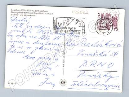 Pohlednice Švýcarsko Engelberg zimní krajina 1970 (M26523)