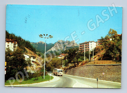 Pohlednice Bulharsko Smolian město s autobusem 1979 (M26530)