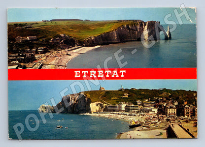 Pohlednice Francie Etretat pobřeží s útesy 1972 (M26531)
