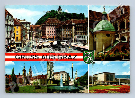 Pohlednice Rakousko Graz více pohledů 1982 (M26534)