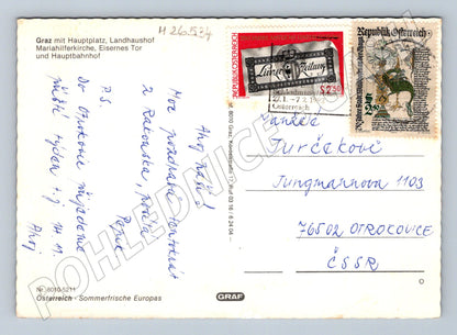 Pohlednice Rakousko Graz více pohledů 1982 (M26534)