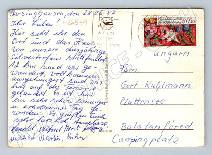 Pohlednice Německo Barsinghausen sportovní areál 1987 (M26549)