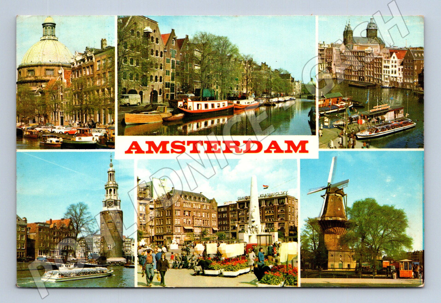 Pohlednice Holandsko Amsterdam koláž 1974 (M26561)