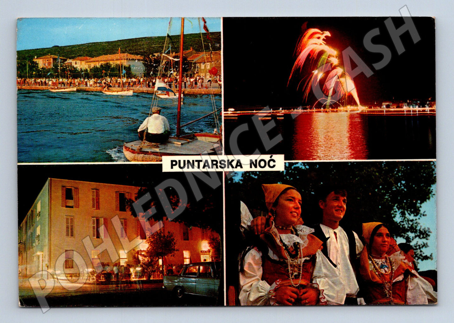 Pohlednice Chorvatsko Punat přístav oslavy (M26562)