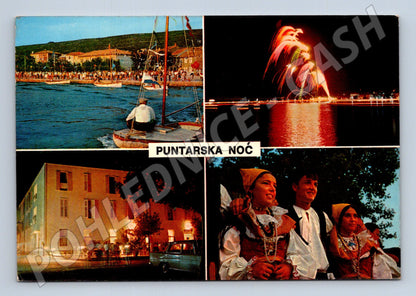 Pohlednice Chorvatsko Punat přístav oslavy (M26562)
