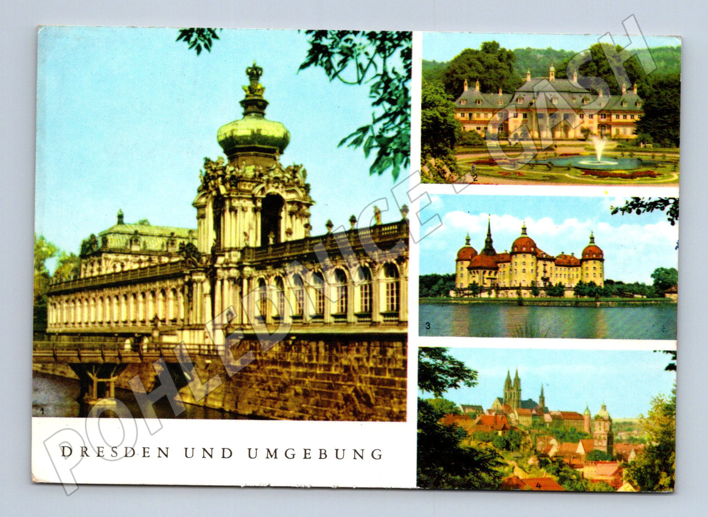 Pohlednice Německo Drážďany a okolí koláž cca 1970 (M26567)
