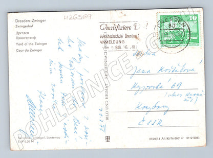Pohlednice Německo Drážďany Zwinger 1977 (M26569)