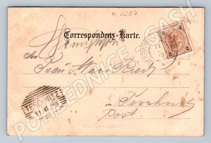 Postcard mountain landscape Gruss aus 1899 (M2657)