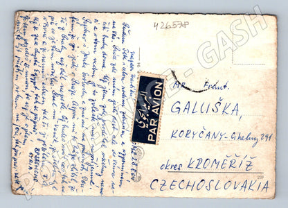 Pohlednice Sýrie města a žena v kroji (M26578)